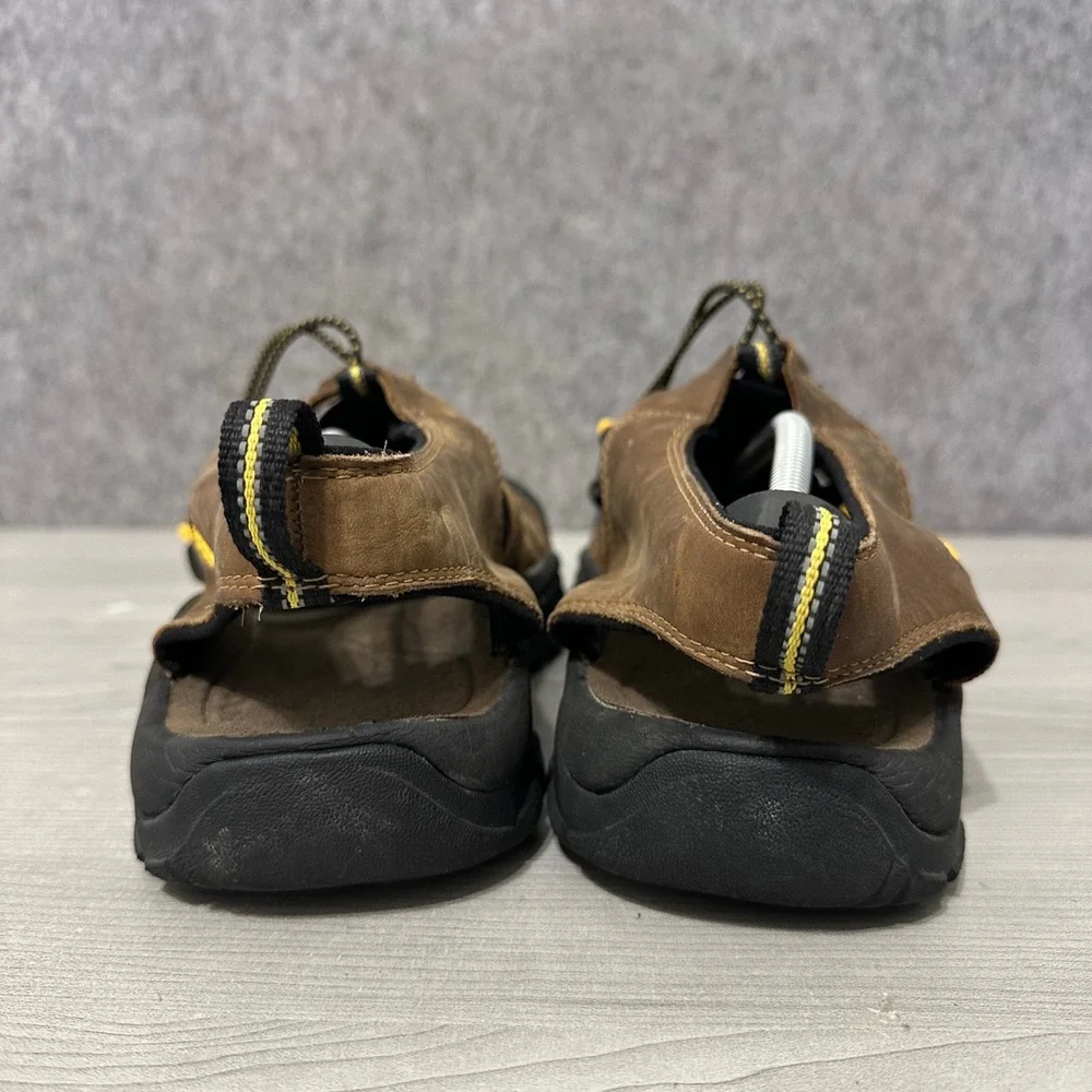 KEEN Newport Sandals Mens 14‎ Brown Bison Leather Waterproof Hiking Shoe
